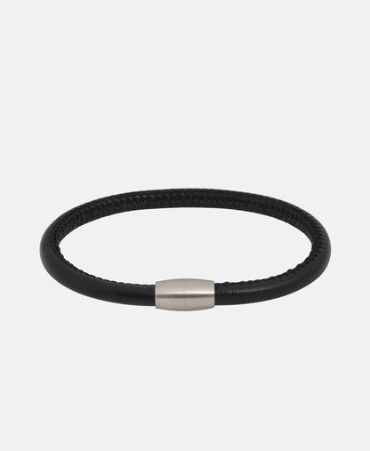 Lawrence Grey Jewelry kožený náramek Stříbrná 1