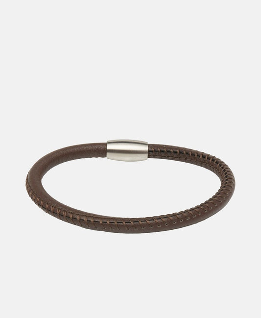 Lawrence Grey Jewelry kožený náramek Stříbrná 1