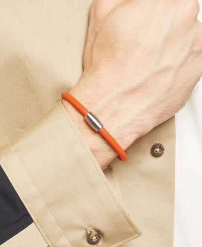Lawrence Grey Jewelry kožený náramek Stříbrná 3