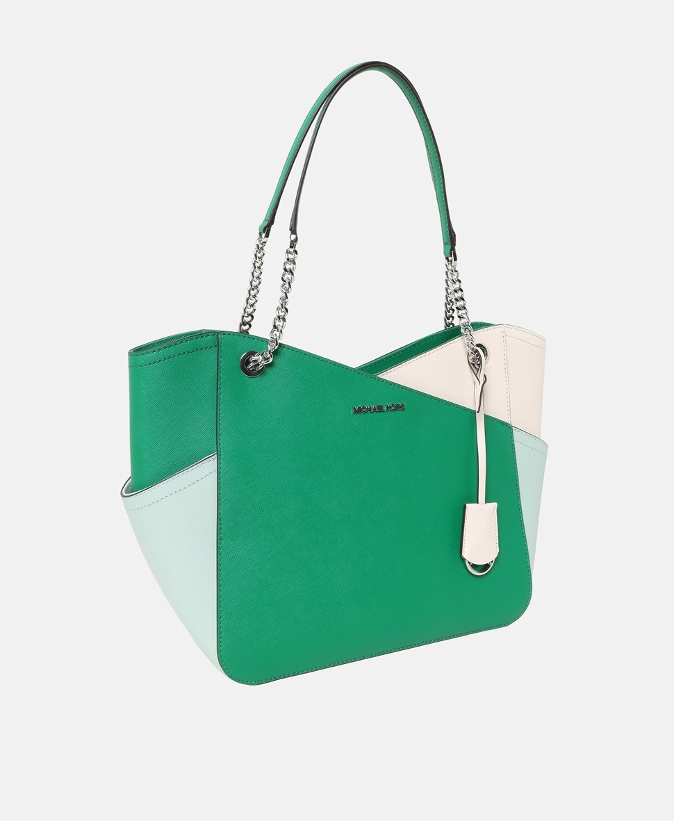 Michael Michael Kors kožená kabelka tote Zelená 1