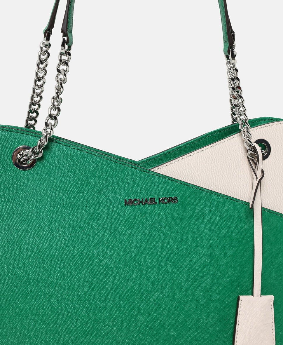 Michael Michael Kors kožená kabelka tote Zelená 2