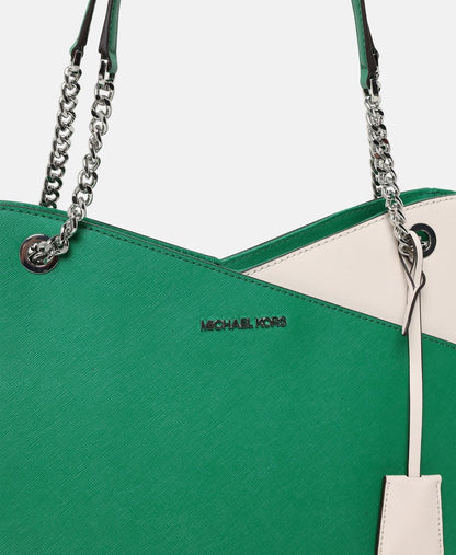 Michael Michael Kors kožená kabelka tote Zelená 2