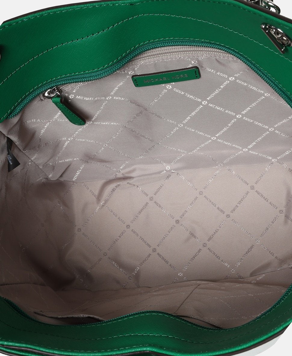 Michael Michael Kors kožená kabelka tote Zelená 3
