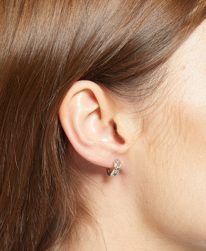 Lawrence Grey Jewelry Obručové náušnice Stříbrná 3