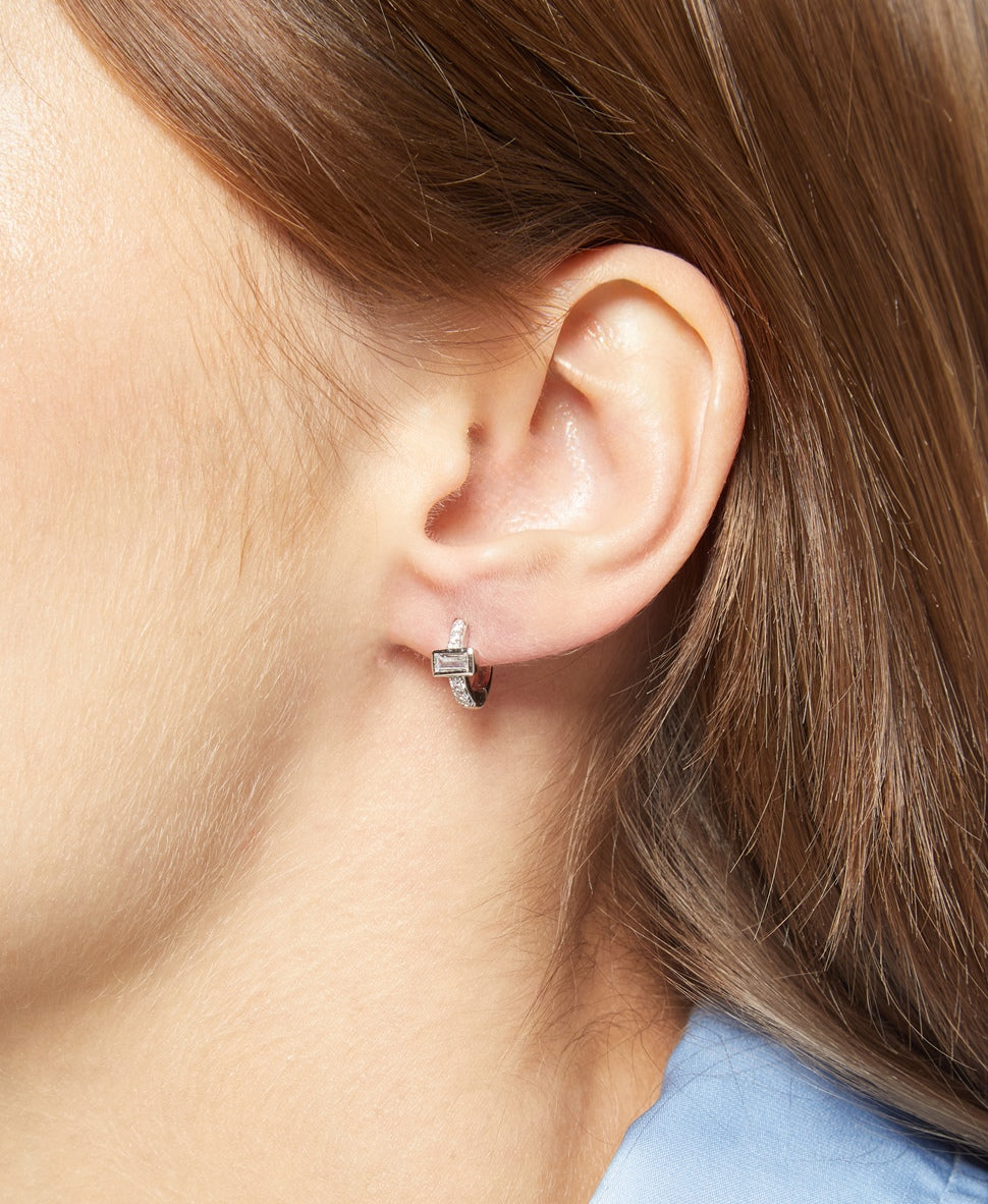 Lawrence Grey Jewelry Obručové náušnice Stříbrná 3