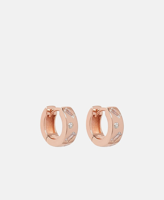 Lawrence Grey Jewelry Obručové náušnice Růžově zlatá 1