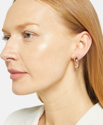 Lawrence Grey Jewelry Obručové náušnice Růžově zlatá 3