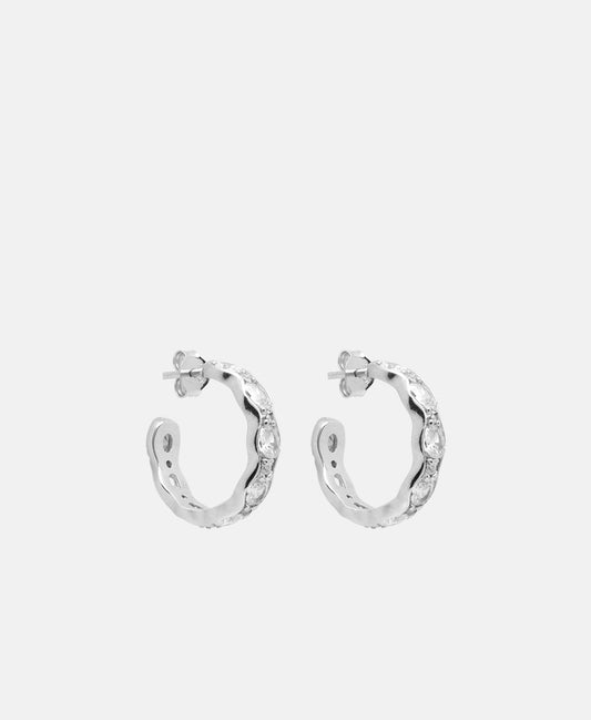 Lawrence Grey Jewelry Obručové náušnice Stříbrná 1