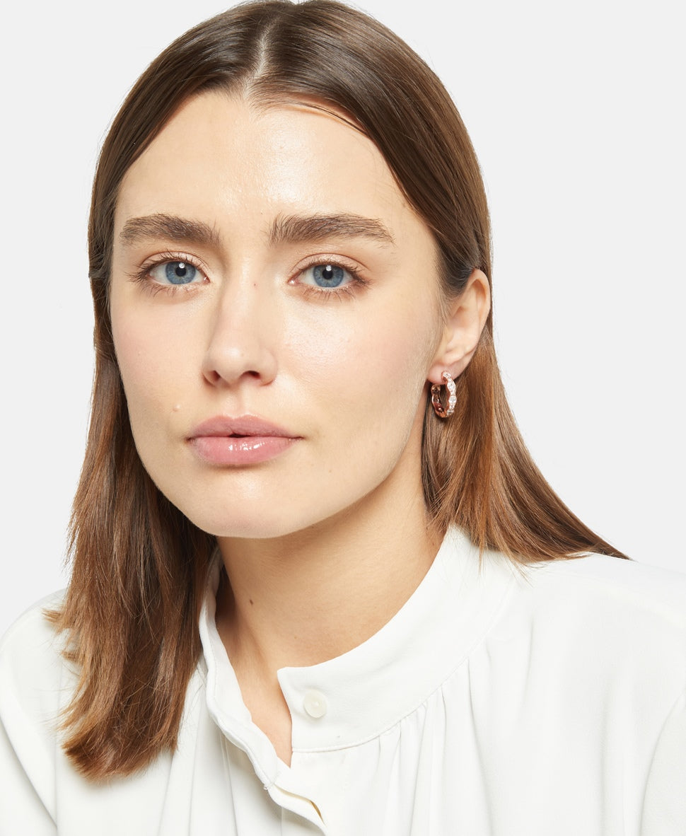 Lawrence Grey Jewelry Obručové náušnice Růžově zlatá 3