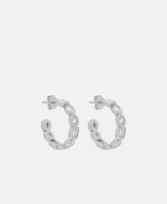 Lawrence Grey Jewelry Obručové náušnice Stříbrná 1