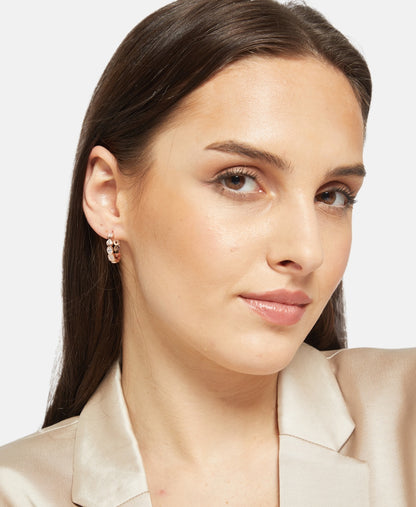 Lawrence Grey Jewelry Obručové náušnice Růžově zlatá 3
