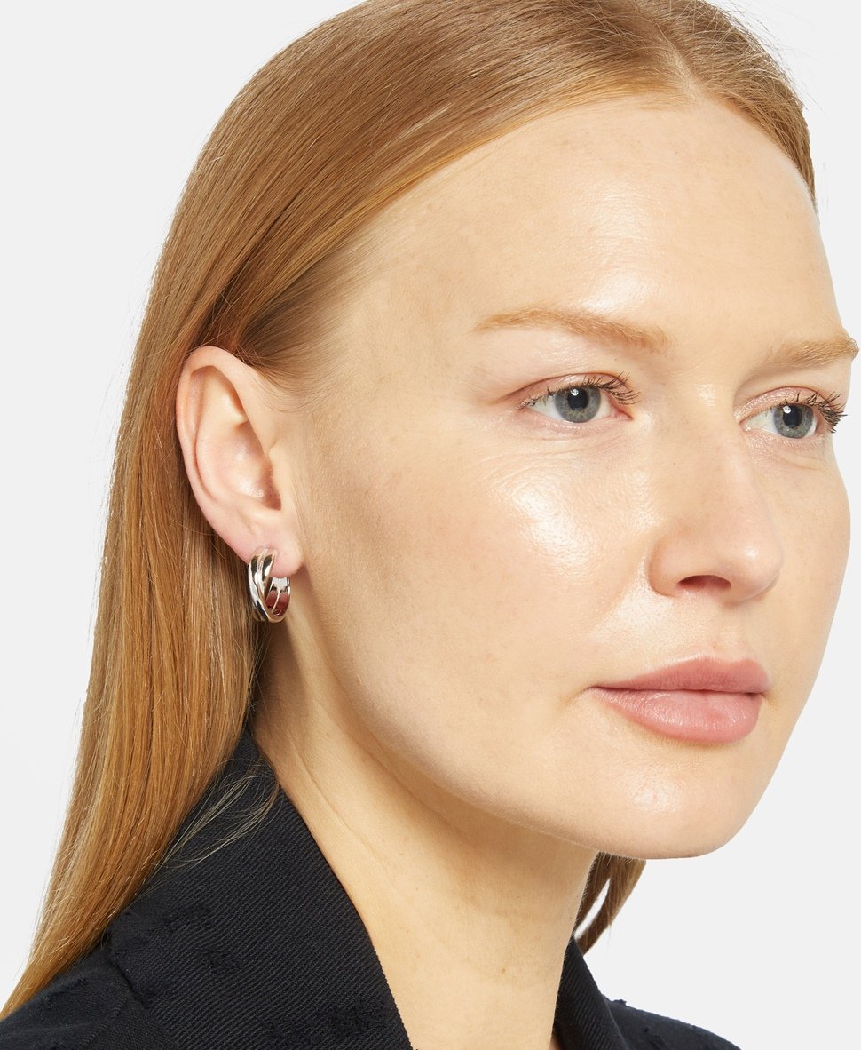 Lawrence Grey Jewelry Obručové náušnice Stříbrná 3