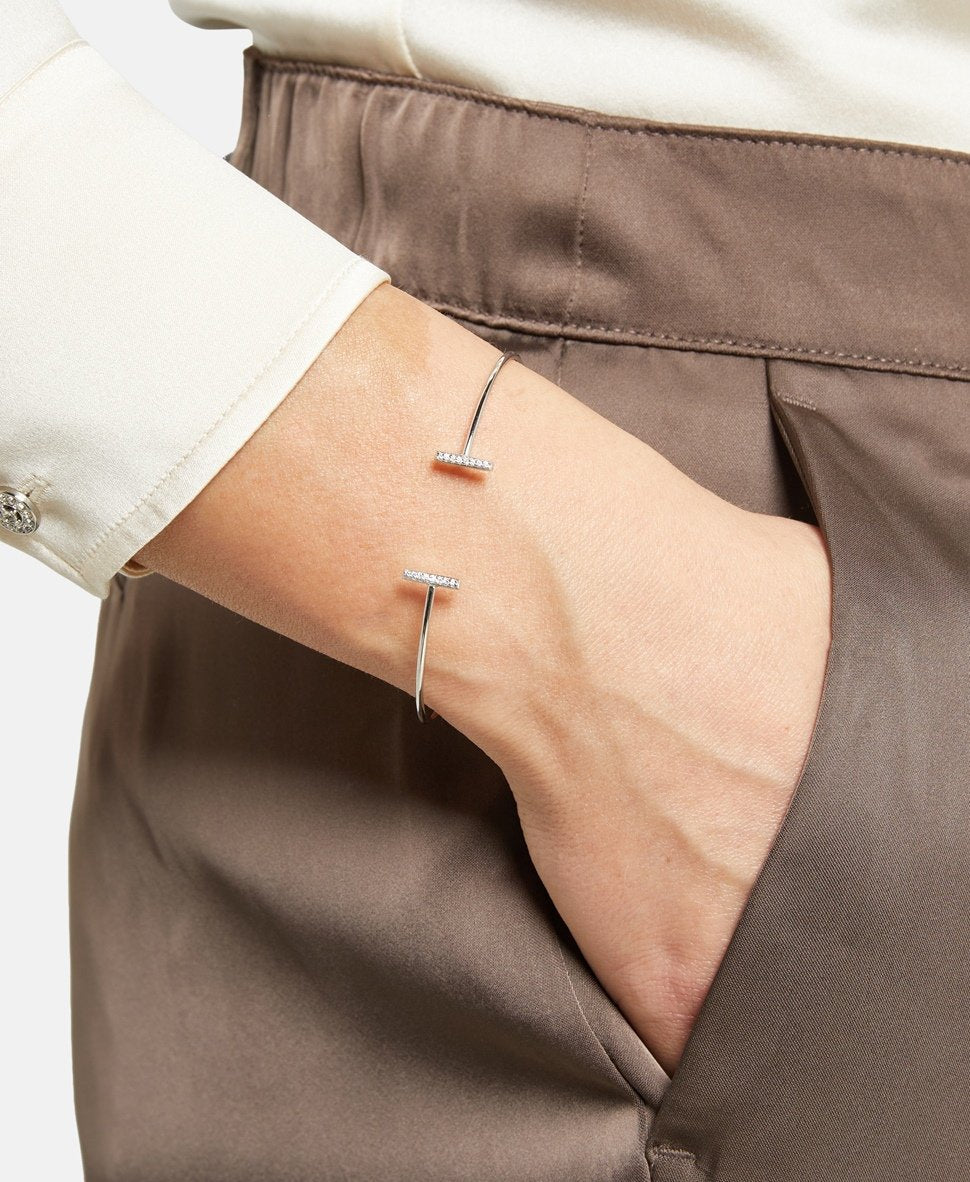 Lawrence Grey Jewelry otevřený náramek Stříbrná 3