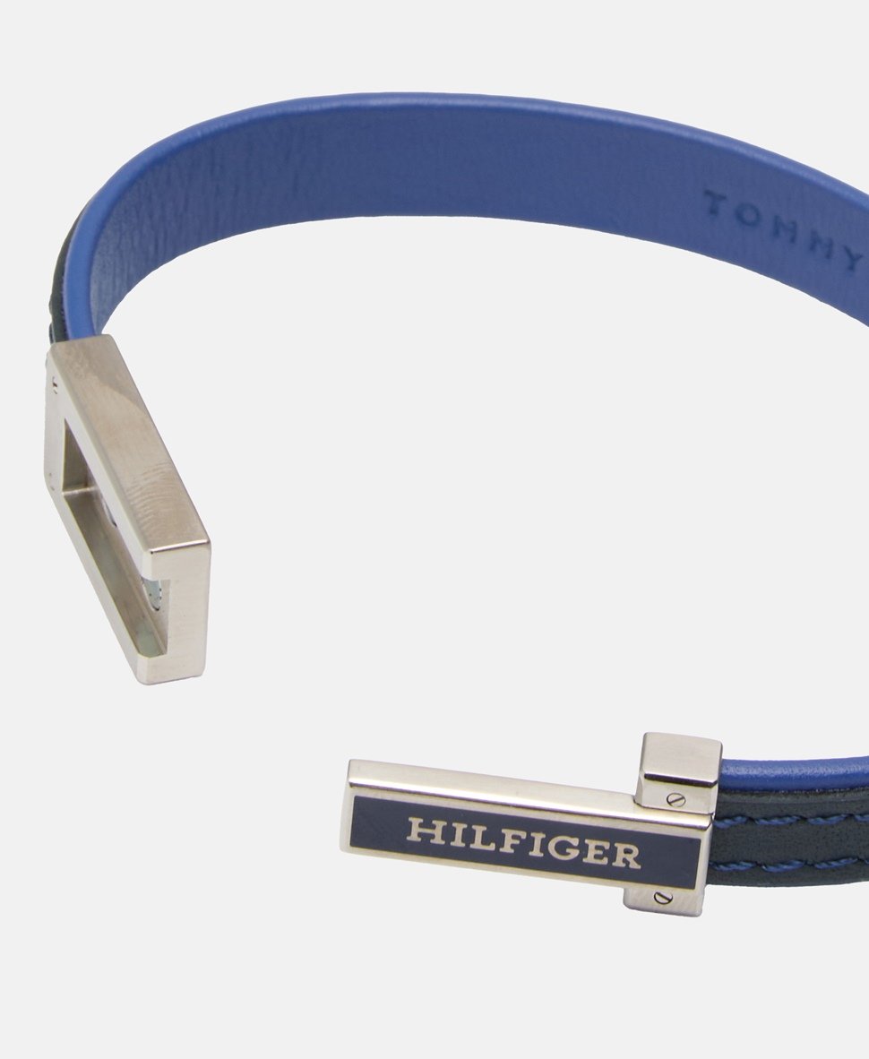 Tommy Hilfiger kožený náramek Stříbrná 2