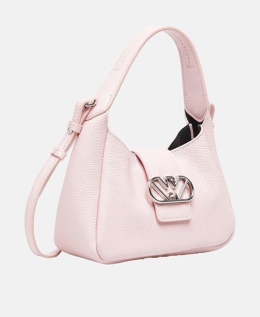 Emporio Armani Kožená kabelka přes rameno Růžová 1
