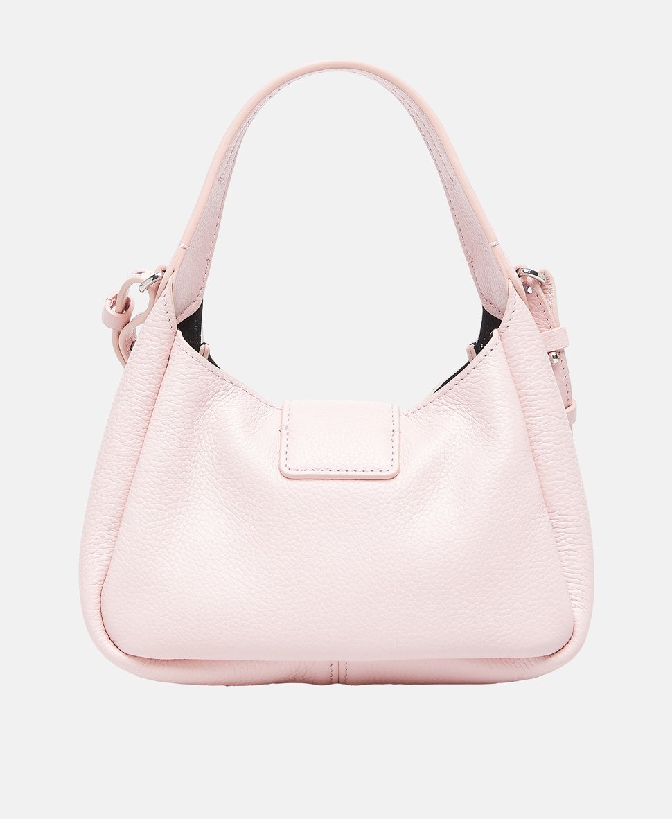 Emporio Armani Kožená kabelka přes rameno Růžová 4