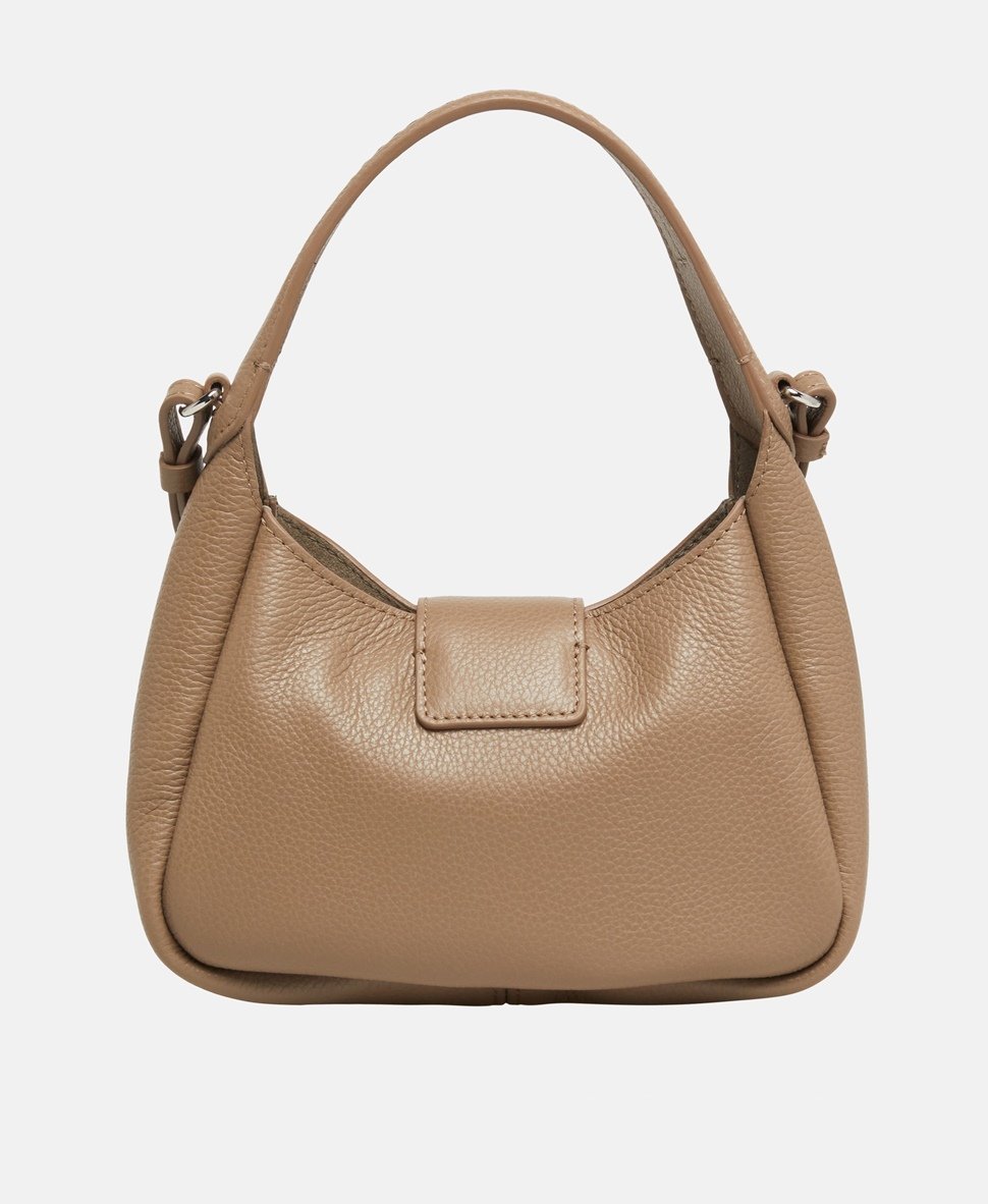 Emporio Armani Kožená kabelka přes rameno Taupe 4