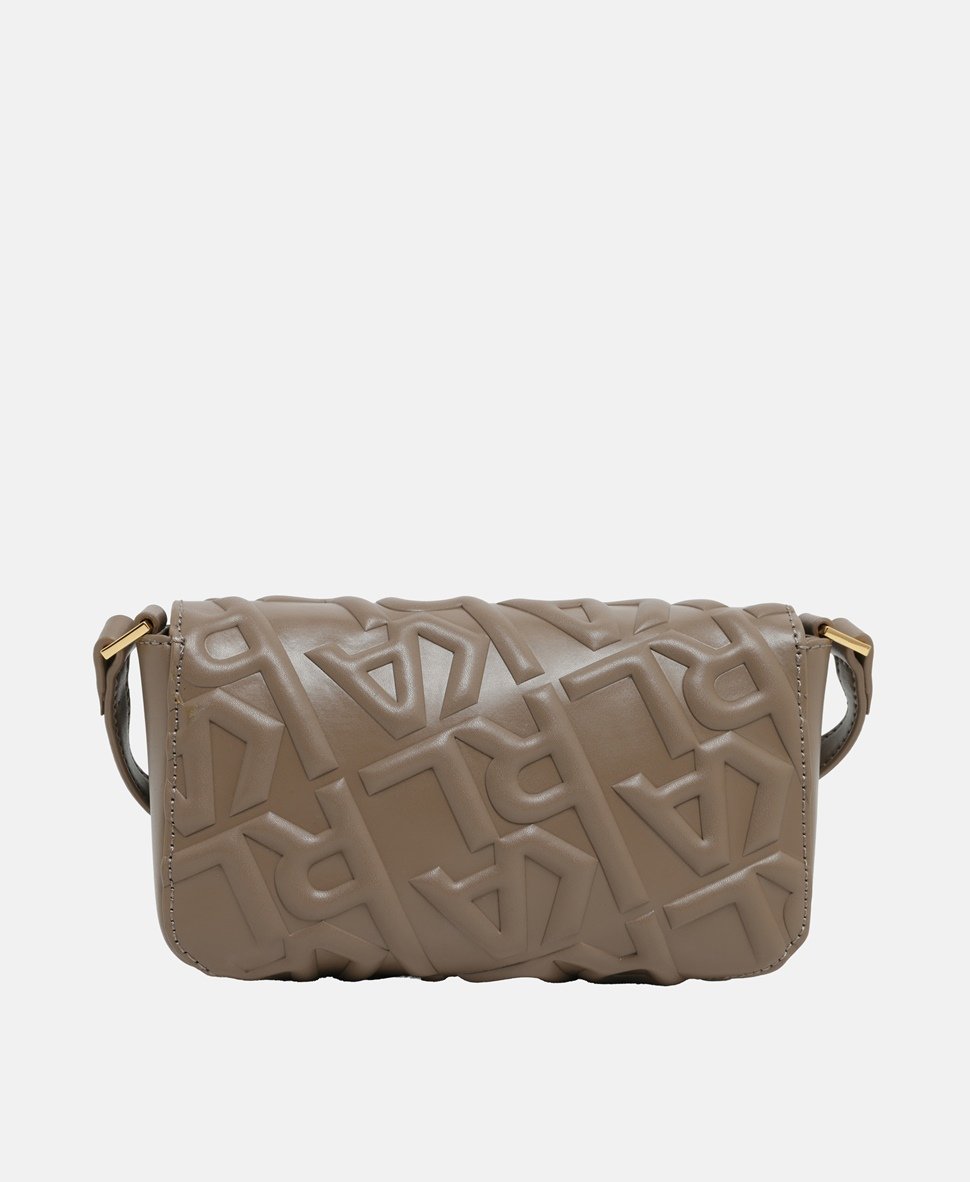 Karl Lagerfeld Kožená messenger taška Taupe 4
