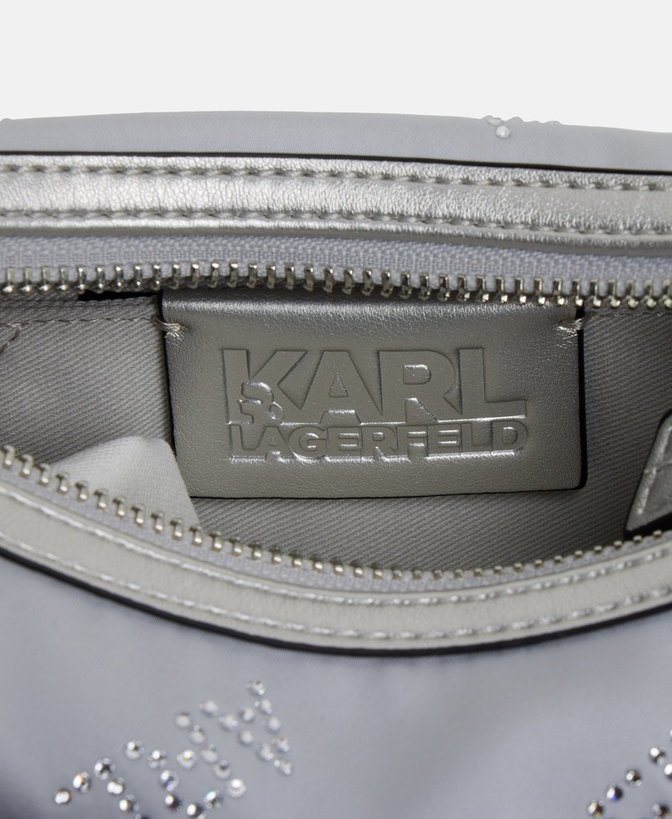 Karl Lagerfeld kabelka přes rameno Stříbrná 3
