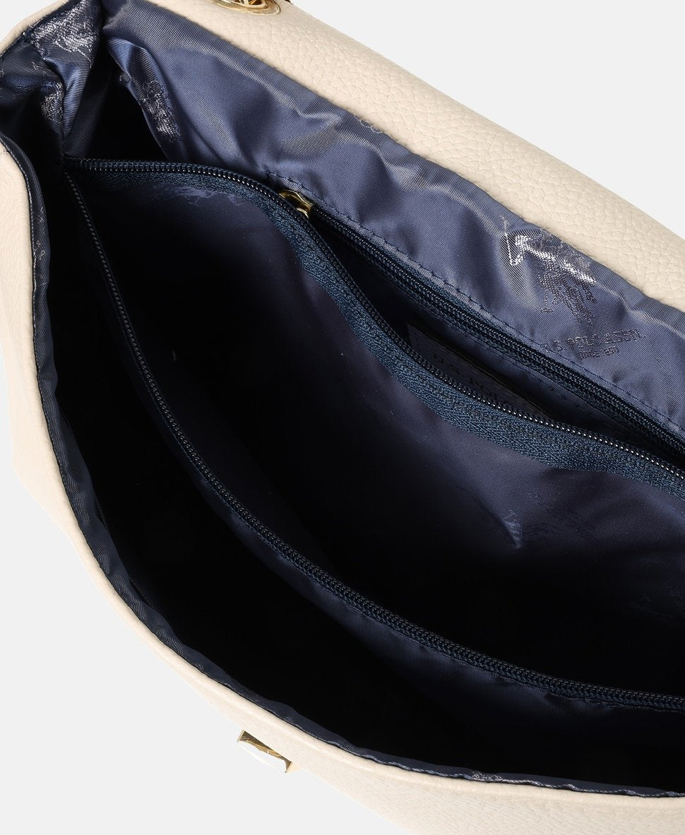 U.S. Polo Assn. Kožená kabelka přes rameno Bílá 3
