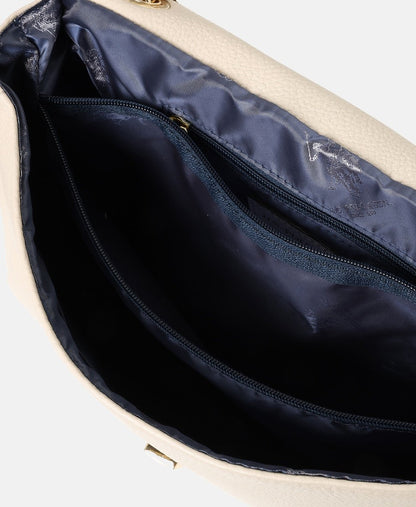U.S. Polo Assn. Kožená kabelka přes rameno Bílá 3