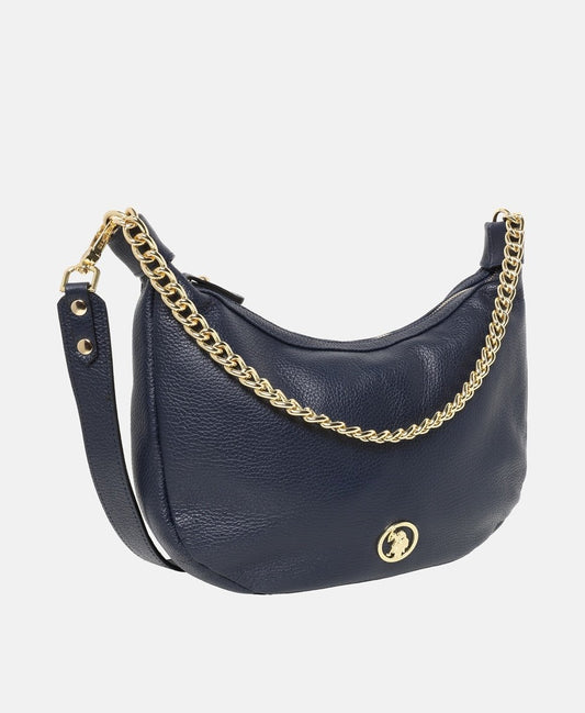 U.S. Polo Assn. kožená hobo kabelka Modrá 1