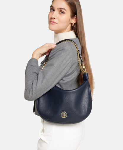 U.S. Polo Assn. kožená hobo kabelka Modrá 5