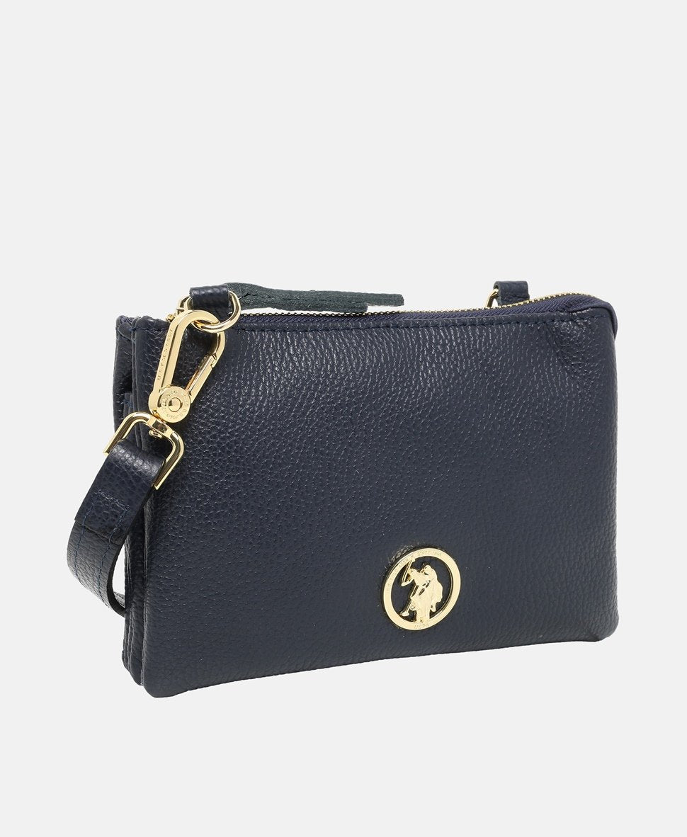 U.S. Polo Assn. Kožená messenger taška Modrá 1