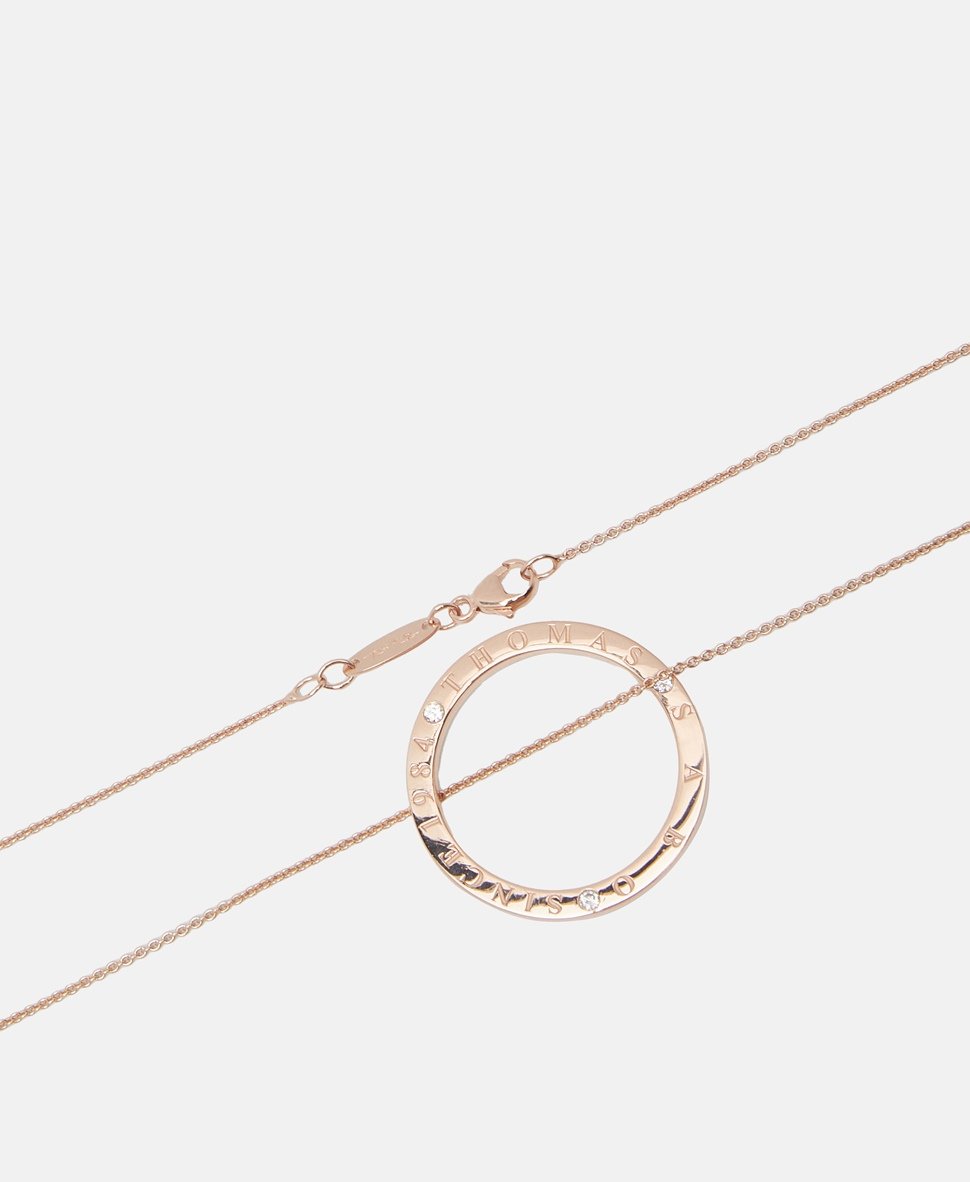 Thomas Sabo řetízek s přívěskem Růžově zlatá 2