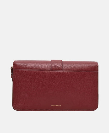 Coccinelle kožená kabelka Tmavě červená 4