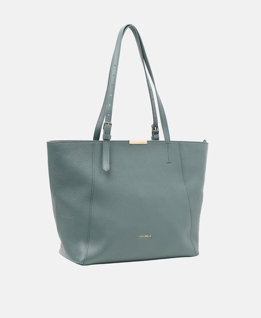 Coccinelle kožená kabelka shopper Zelená 1