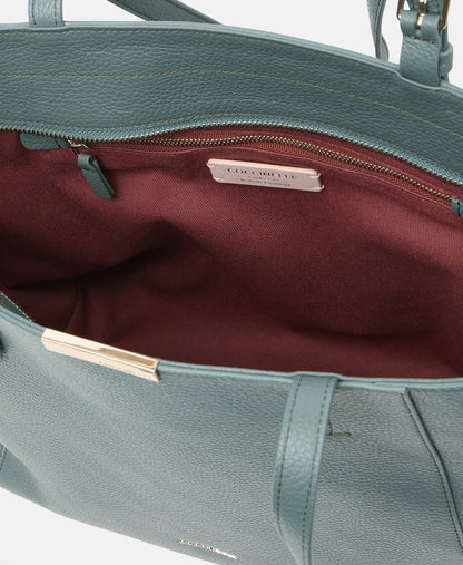 Coccinelle kožená kabelka shopper Zelená 3