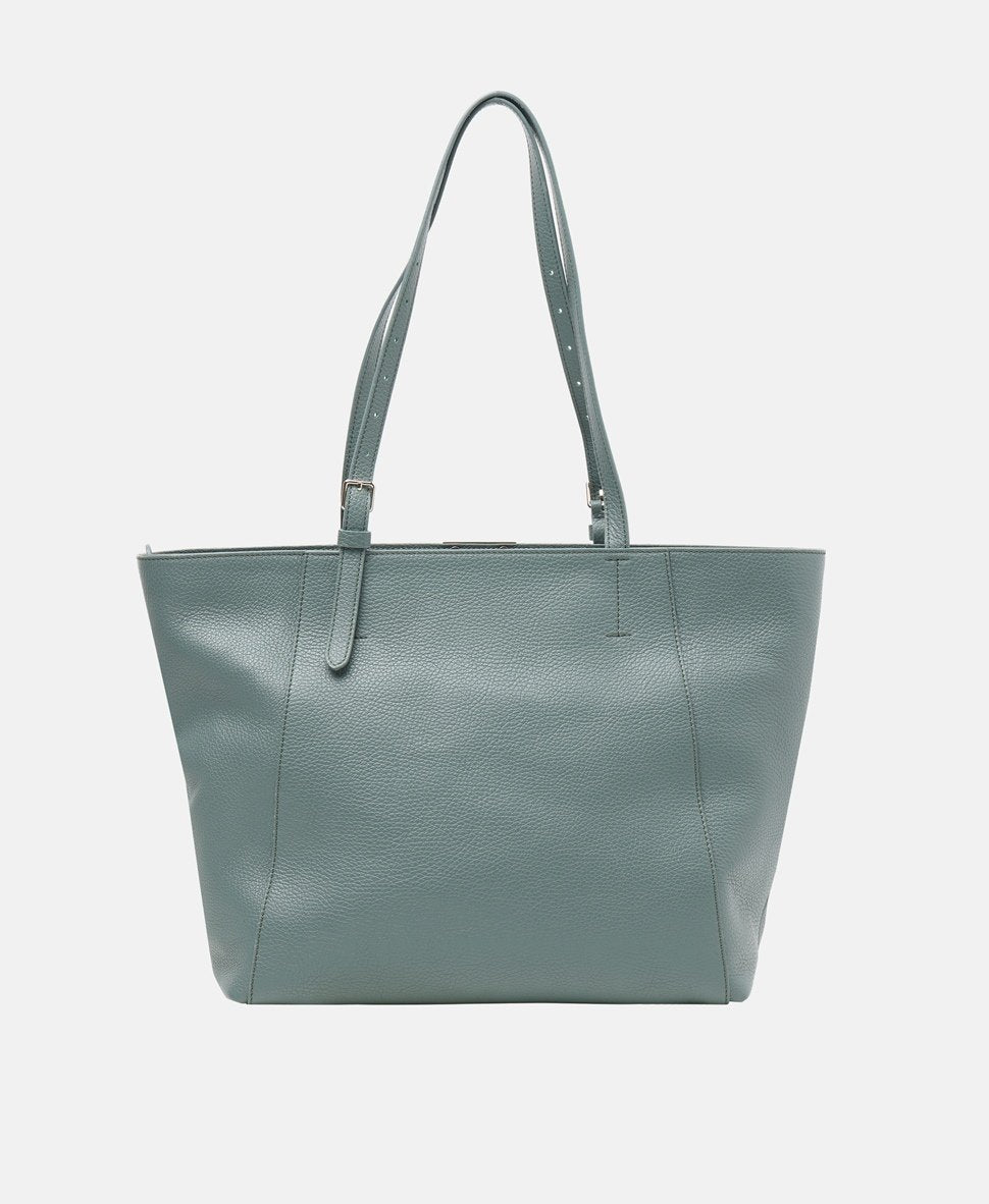 Coccinelle kožená kabelka shopper Zelená 4