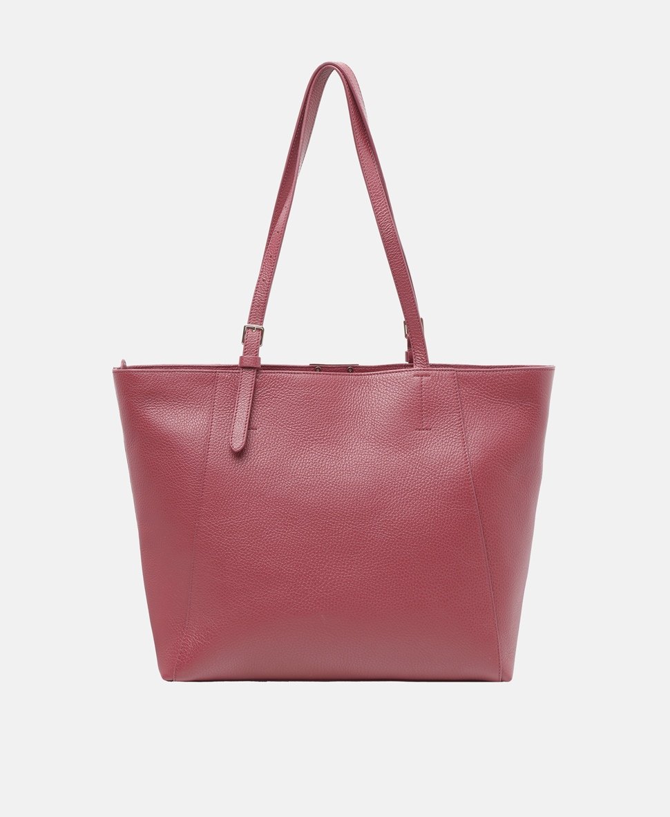 Coccinelle kožená kabelka shopper Tmavě červená 4