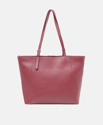 Coccinelle kožená kabelka shopper Tmavě červená 4