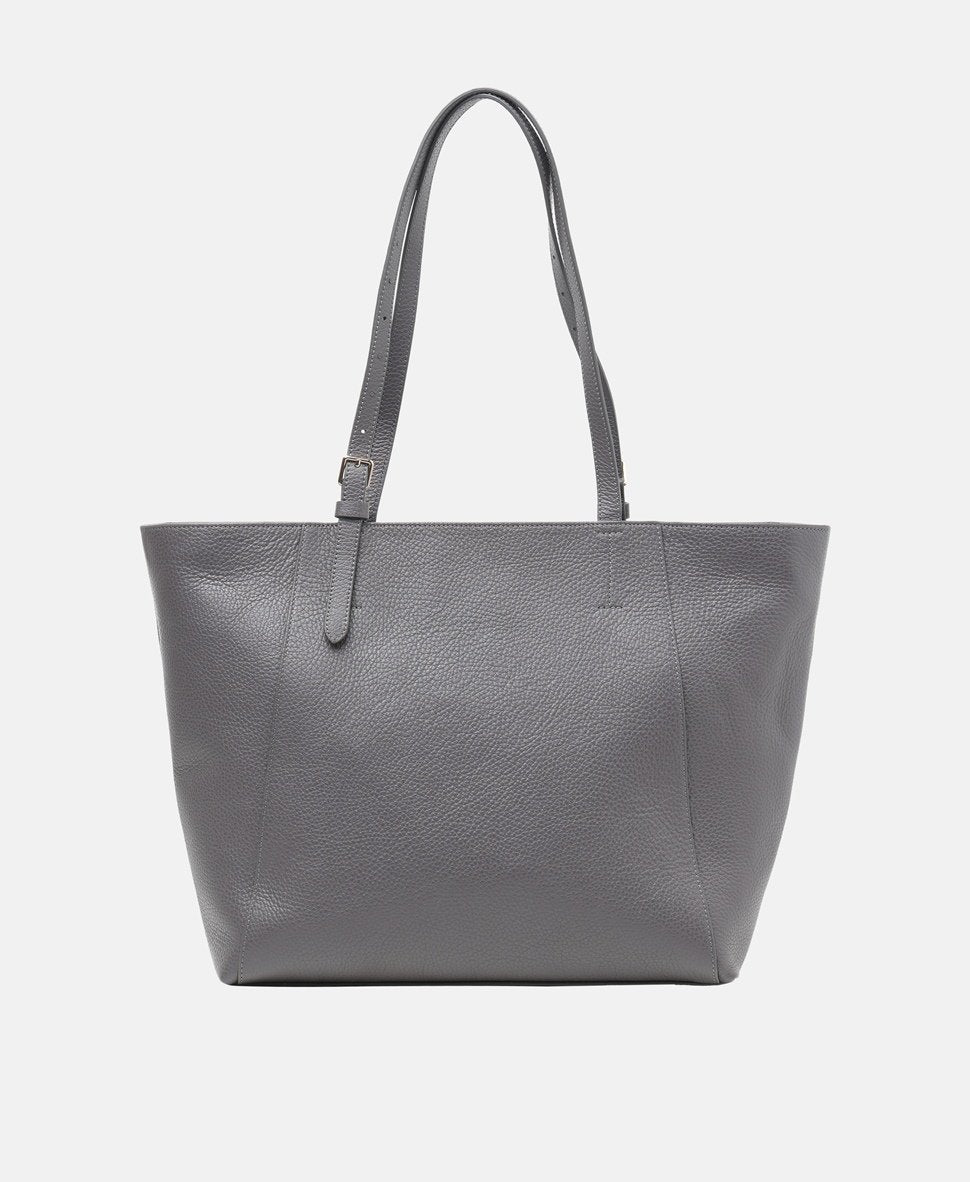 Coccinelle kožená kabelka shopper Šedá 4