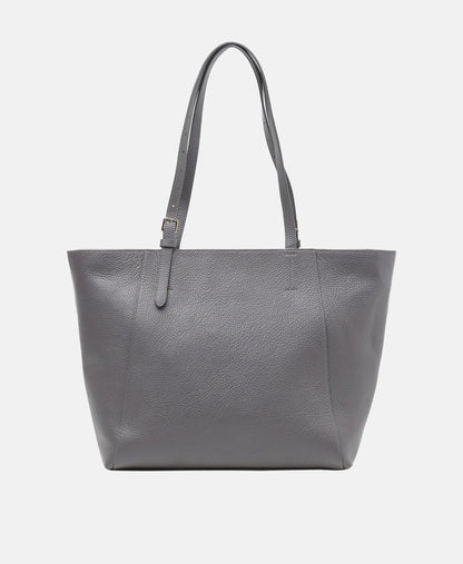 Coccinelle kožená kabelka shopper Šedá 4