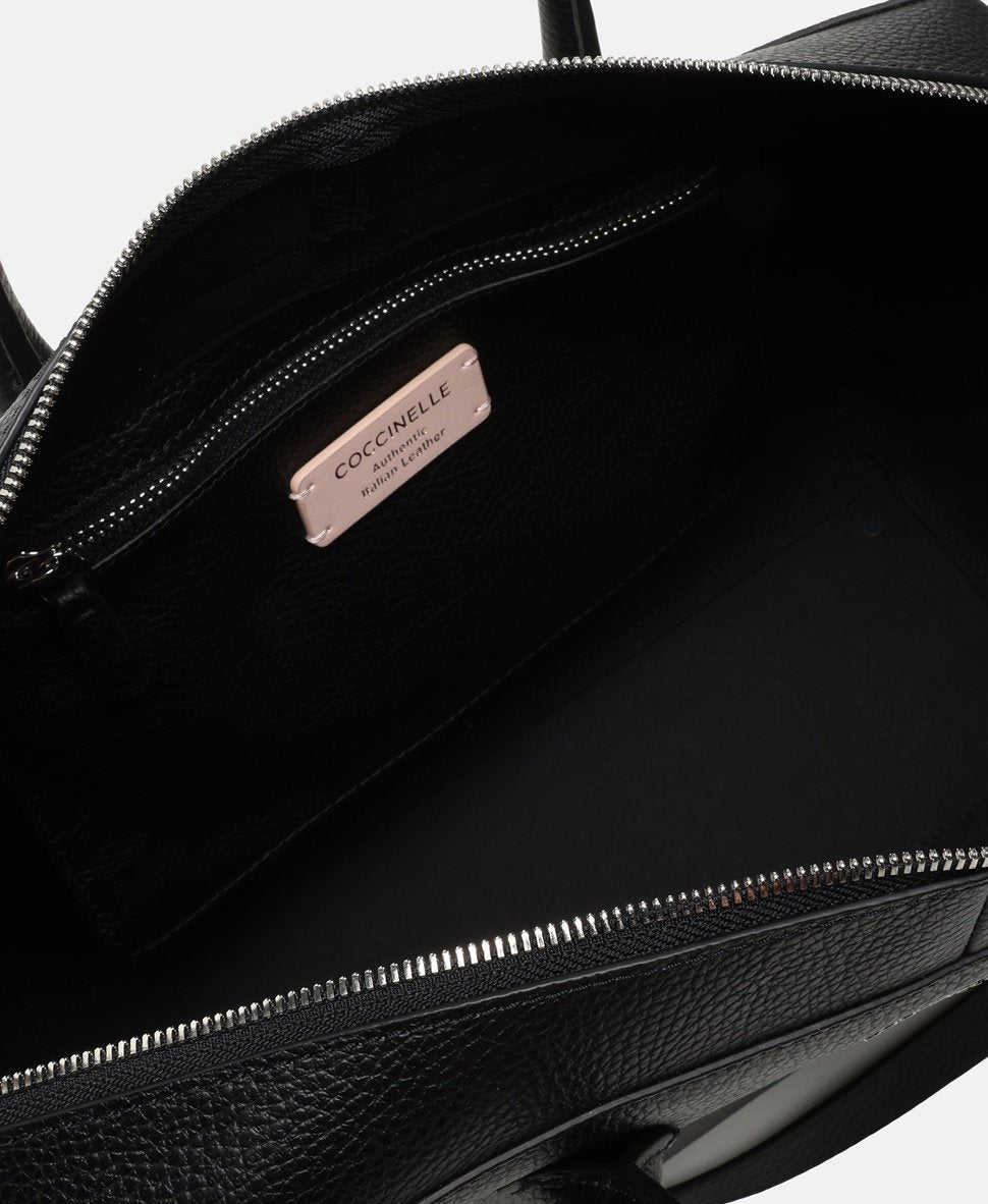 Coccinelle kožená kabelka shopper Černá 3