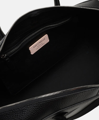 Coccinelle kožená kabelka shopper Černá 3