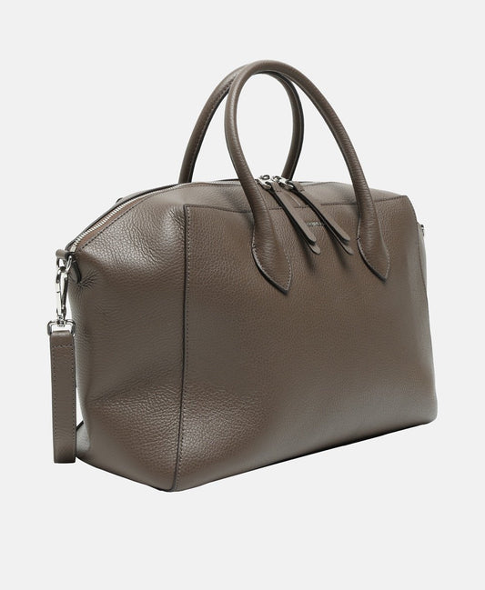 Coccinelle kožená kabelka shopper Tmavě hnědá 1