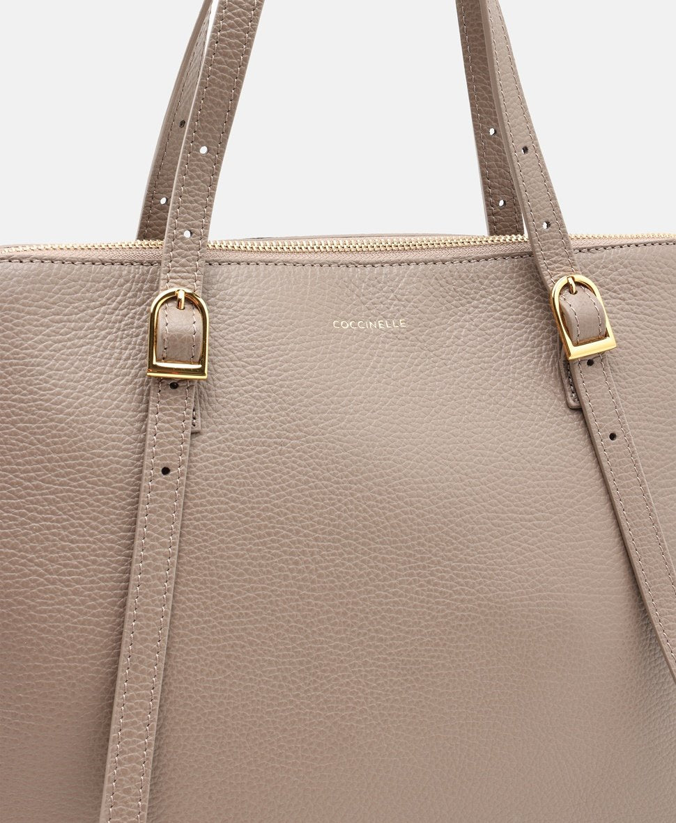 Coccinelle kožená kabelka shopper Taupe 2