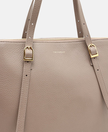 Coccinelle kožená kabelka shopper Taupe 2