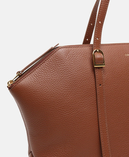 Coccinelle kožená kabelka shopper Koňaková 2