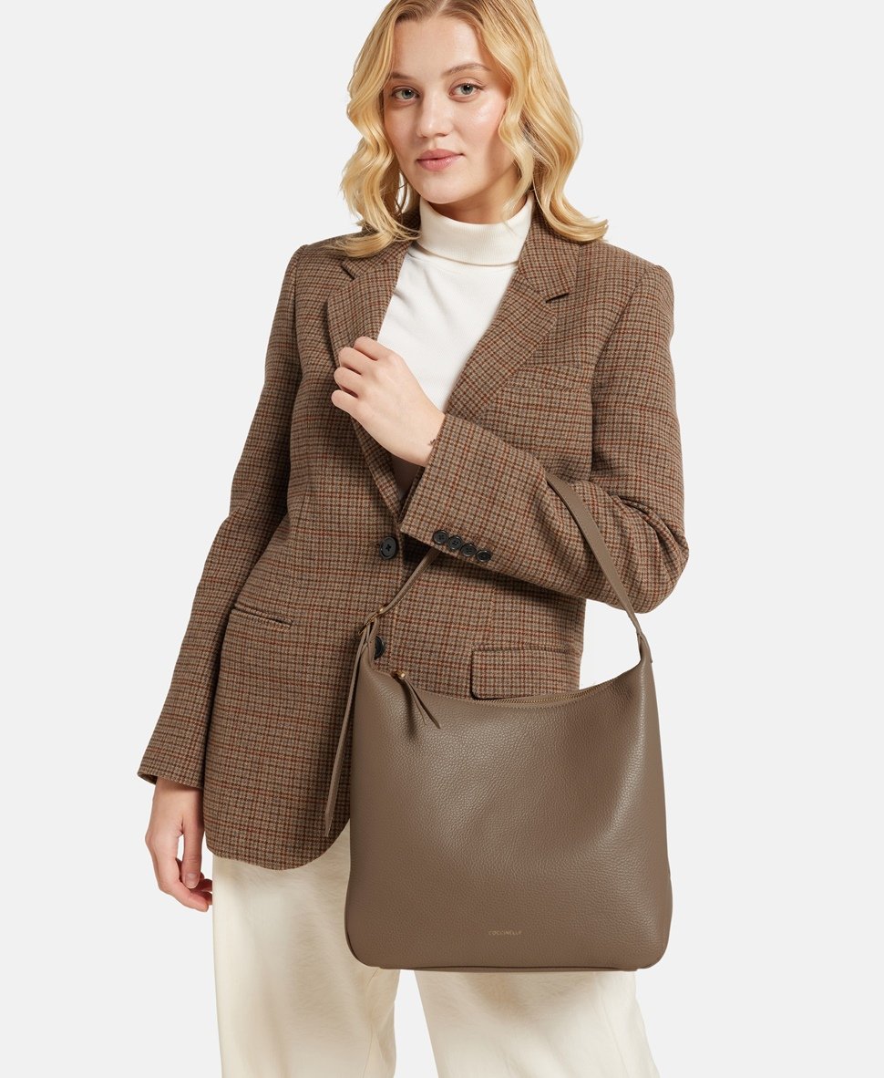 Coccinelle kožená kabelka Taupe 5
