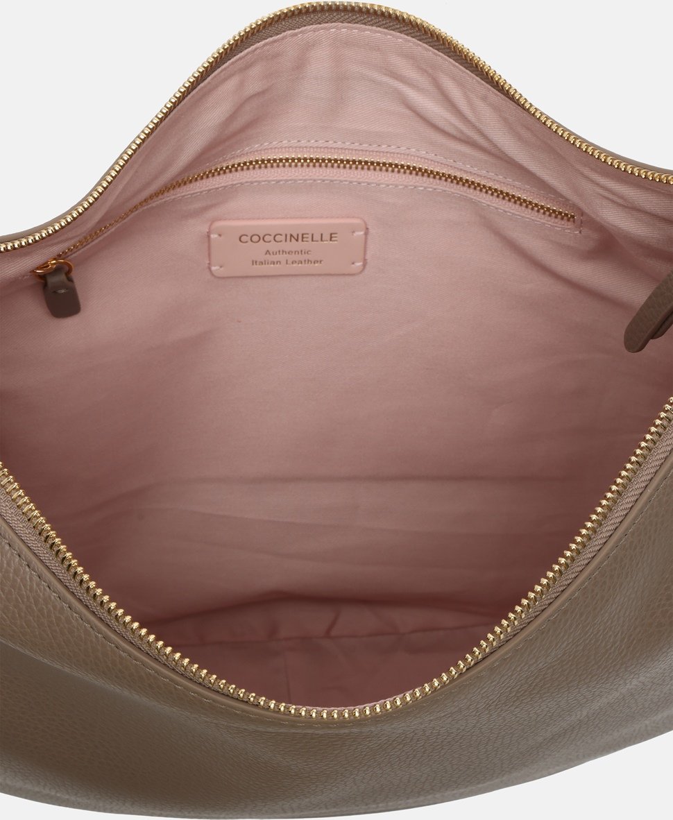 Coccinelle kožená hobo kabelka Taupe 3