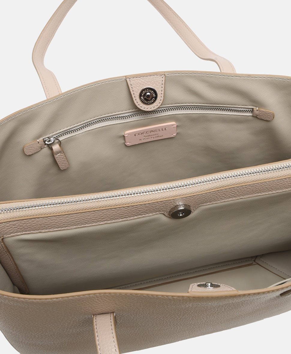 Coccinelle kožená kabelka shopper Růžová 3