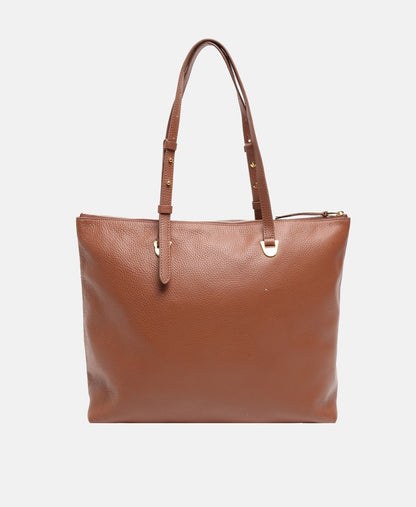 Coccinelle kožená kabelka tote Koňaková 4