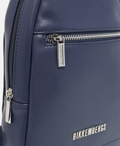 Bikkembergs Kožená messenger taška Námořnická modrá 2