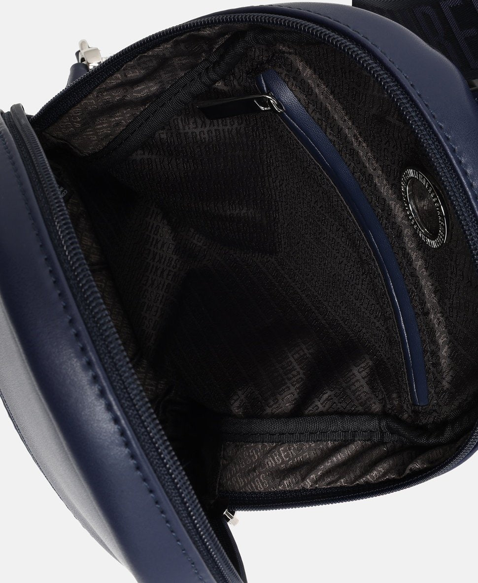 Bikkembergs Kožená messenger taška Námořnická modrá 3