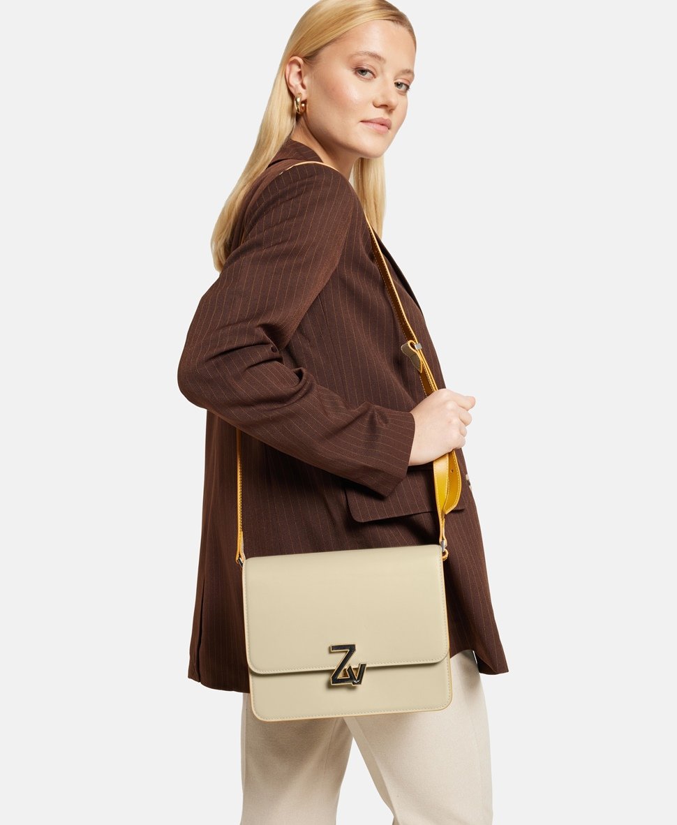 Zadig&Voltaire kožená kabelka Béžová 5